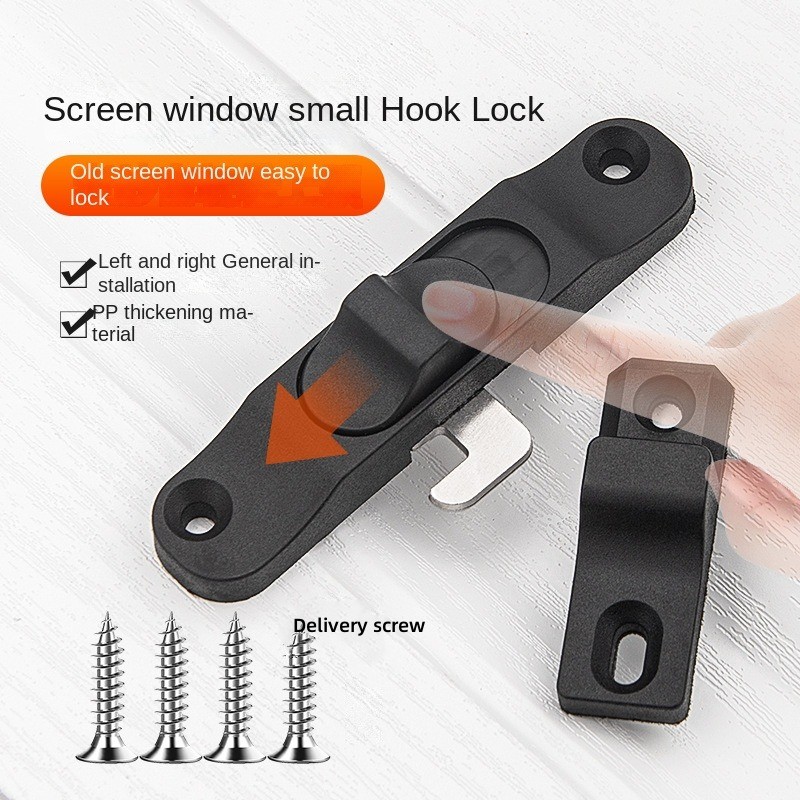 Window Lock Bar - Sprężynowy plastikowy Push-Pull składane drzwi zasłona
