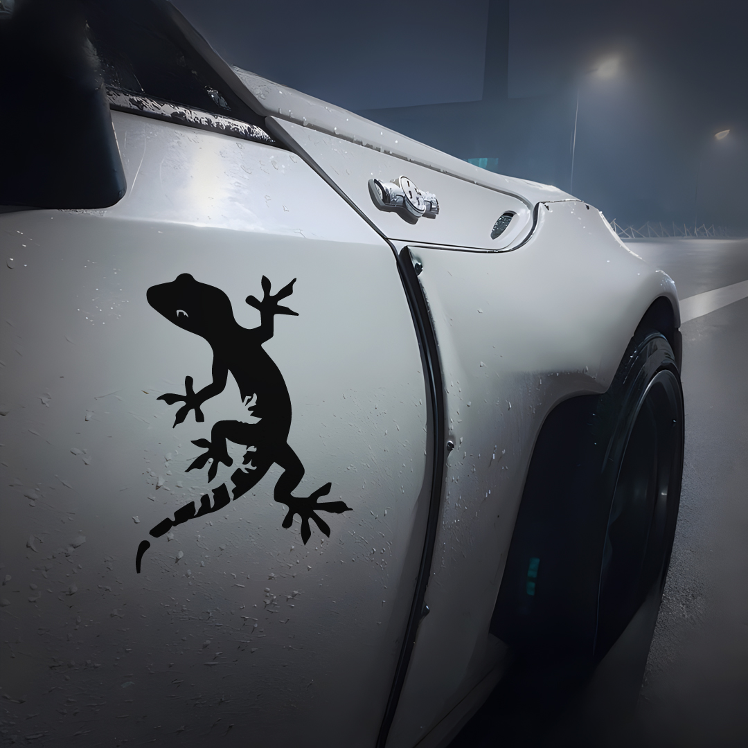 Window Lock Bar - Naklejka winylowa wodoodporna, dekoracyjna, motyw Gecko