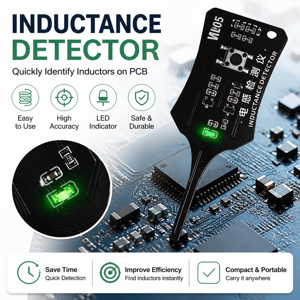 Tester indukcyjności typu C W0 – Co Detector Plug recenzja i cena