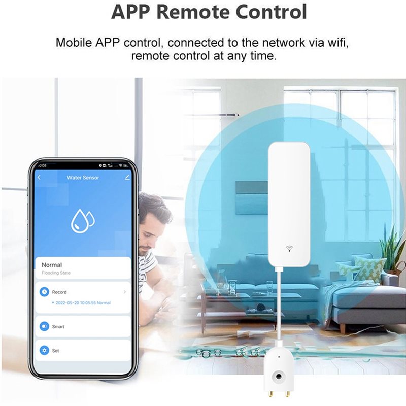 DTEN-Tuya WIFI Inteligentny Cz – Water Alarm Sensor recenzja i cena