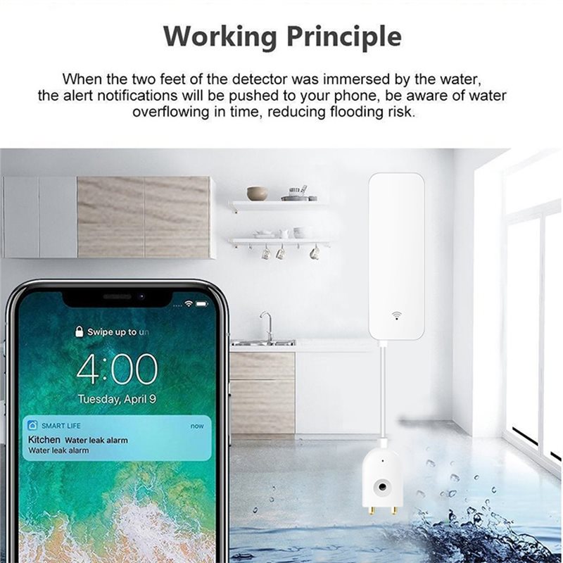 SYW-Tuya WIFI Czujnik Przepełn – Water Alarm Sensor recenzja i cena