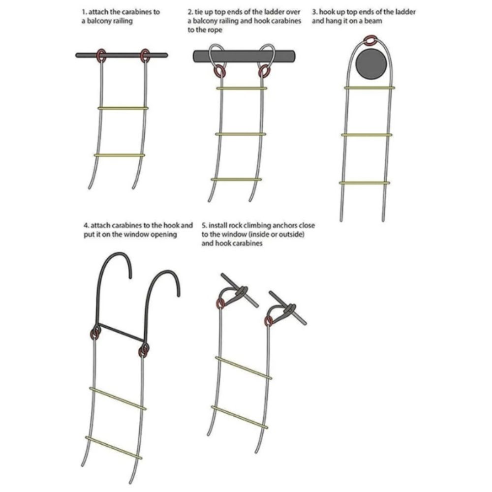 Izolowana drabina linowa, anty – Fire Escape Ladder recenzja i cena